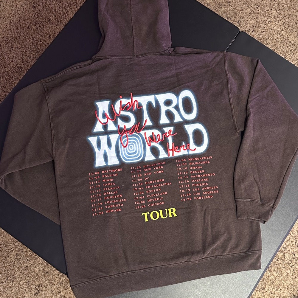 Travis Scott "sicko mode" wash brown hoodie